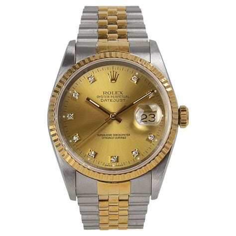 rolex oyster perpetual date 16233|rolex 16233 diamond bezel.